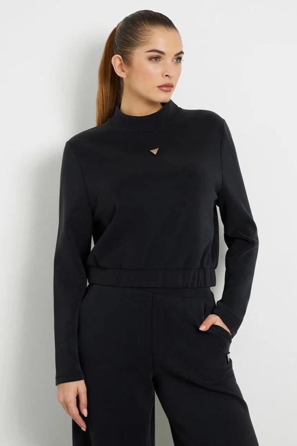 Guess Olympe Kadın Siyah Aktif Modal Karışımlı Scuba Sweatshirt V4YQ05KCAY2-JBLK - Image 1