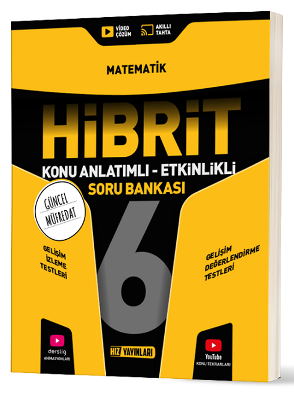Hız Yayınları 6. Sınıf Matematik Hibrit Konu Anlatımlı Etkinlikli Soru Bankası - Hız Yayınları - Image 1