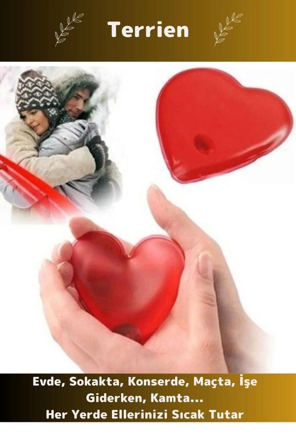 Kalp Şeklinde El Isıtıcısı Sihirli Jel Isıtıcı Torba Kalpli Cep Sobası 2'li Set - Image 1