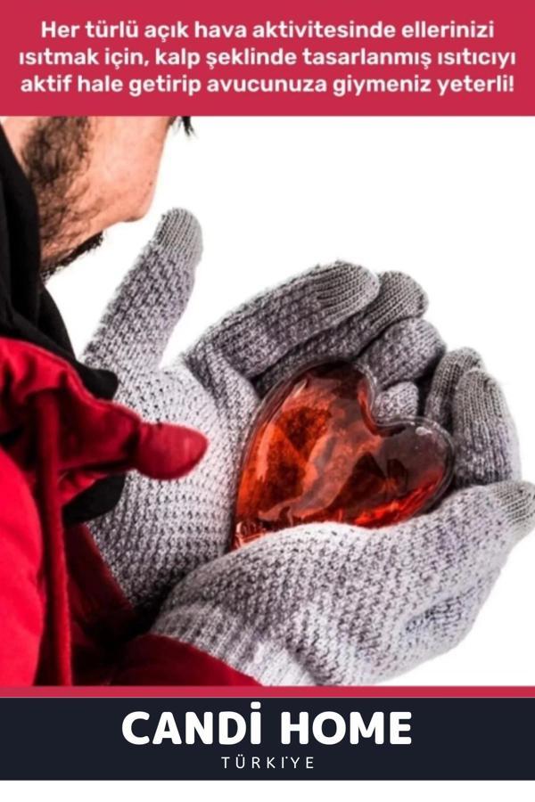 2 li Set Kalp Görünümlü El Isıtıcısı Sihirli Jel Isıtıcı Torba Kalpli Cep Sobası - Image 1