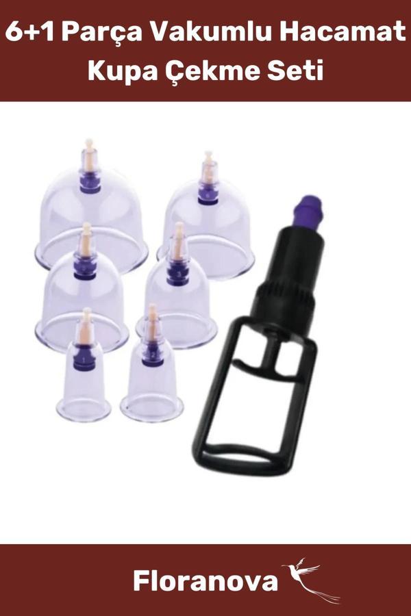 Özel Seri Üretim Selülit Çatlak Giderici Vakumlu Masaj Aleti Pompa Hediyeli 6'lı Kupa Hacamat Seti - Image 1