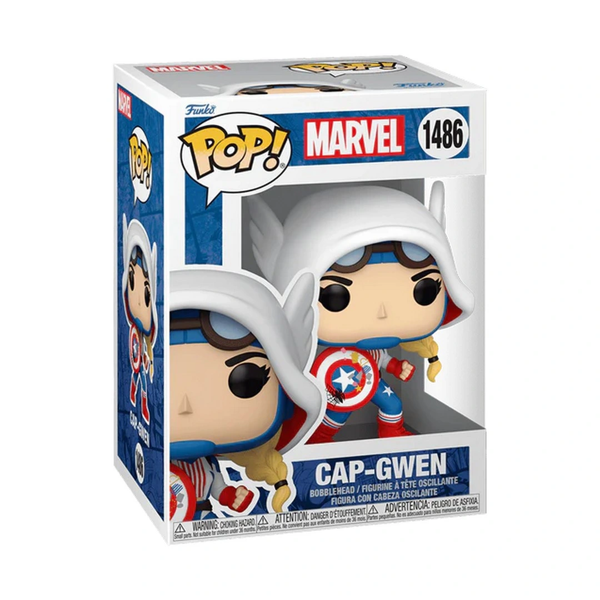 Funko POP Marvel: Gwen Stacy - Captain America Gwen - Image 1