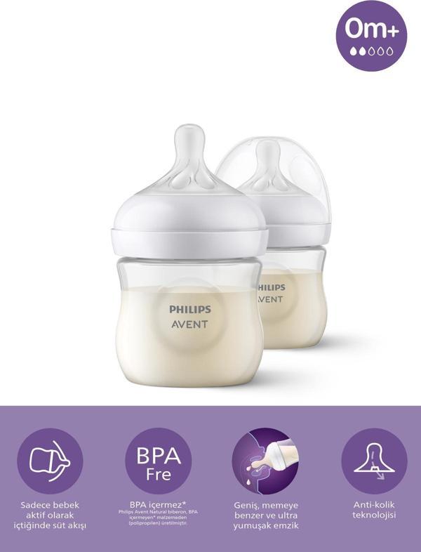 Philips Avent SCY900/02 Natural Response PP 125 ml 2'li Biberon - Image 1