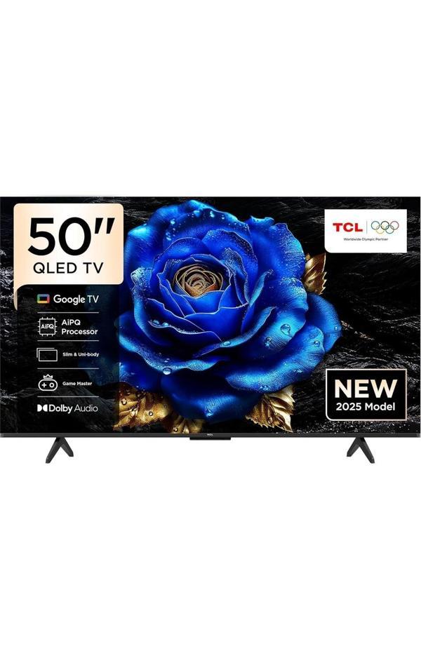 TCL 50T6C 50" 127 Ekran Uydu Alıcılı 4K Ultra HD Google QLED TV - Image 1