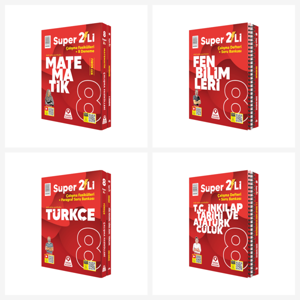 Örnek Akademi 8. Sınıf Süper İkili Tüm Dersler Seti 4 Kitap Örnek Akademi Yayınları - Örnek Akademi Yayınları - Image 1