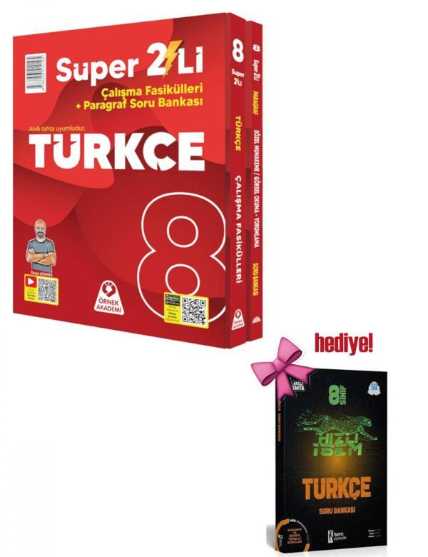 Örnek Akademi 8. Sınıf Süper İkili Türkçe Seti + Türkçe Soru Hediyeli - Örnek Akademi Yayınları - Image 1