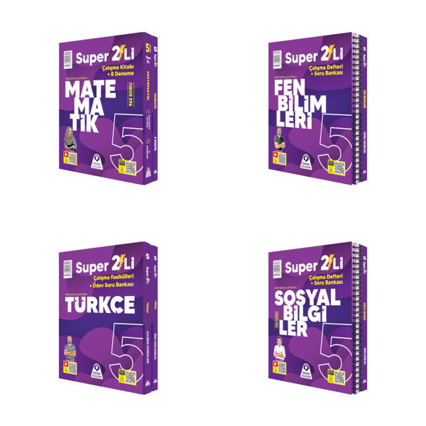 Örnek Akademi 5. Sınıf Süper İkili Tüm Dersler Seti 4 Kitap Örnek Akademi Yayınları - Örnek Akademi Yayınları - Image 1