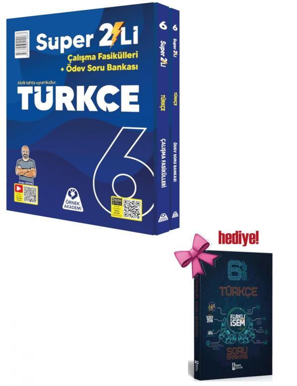 Örnek Akademi 6. Sınıf Süper İkili Türkçe Seti + Türkçe Soru Hediyeli - Örnek Akademi Yayınları - Image 1