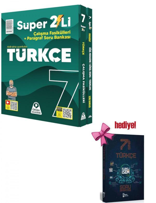 Örnek Akademi 7. Sınıf Süper İkili Türkçe Seti + Türkçe Soru Hediyeli - Örnek Akademi Yayınları - Image 1