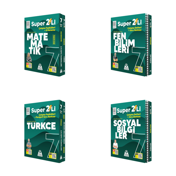 Örnek Akademi 7. Sınıf Süper İkili Tüm Dersler Seti 4 Kitap Örnek Akademi Yayınları - Örnek Akademi Yayınları - Image 1