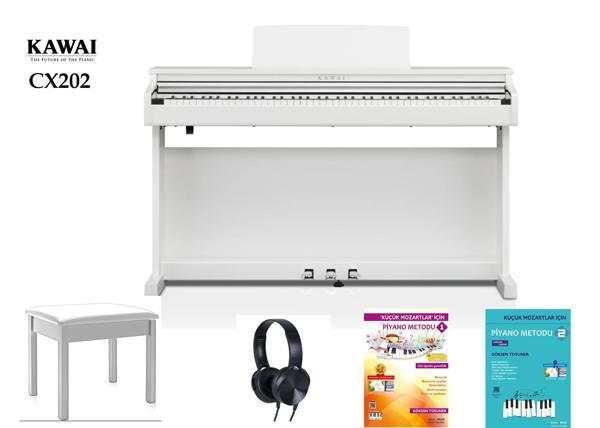 Kawai CX202 W Beyaz Dijital Piyano Seti (Tabure,kulaklık,ödüllü Eğitim Metodları) - Image 1