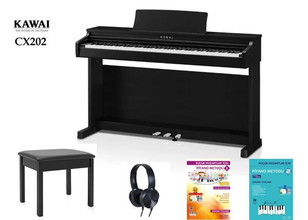 Kawai CX202 B Siyah Dijital Piyano Seti (Tabure,kulaklık,ödüllü Eğitim Metodları) - Image 1