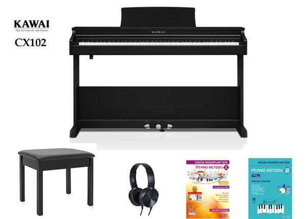 Kawai CX102 B Siyah Dijital Piyano Seti (Tabure,kulaklık,ödüllü Eğitim Metodları) - Image 1