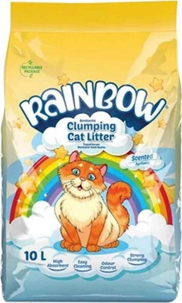 Rainbow Parfümlü İnce Taneli Bentonit Kedi Kumu 10 lt - Image 1