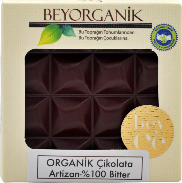 Beyorganik Organik Çikolata Artizan%100 Bitter 40gr - Image 1