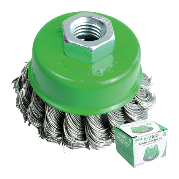 Fixonic Eratool ERA10168 65mm Burmalı Çanak Fırça Paslanmaz Telli - Image 1