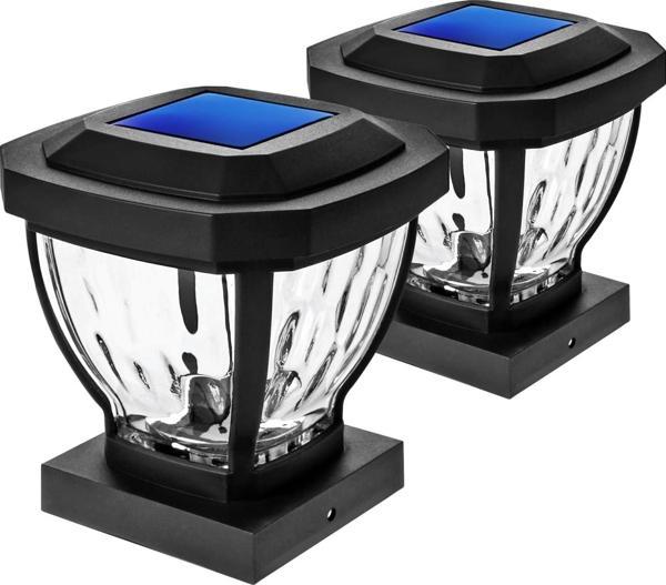 Home Zone Security Dış Mekan Solar Direk Başlığı Işıkları - Siyah - Image 1