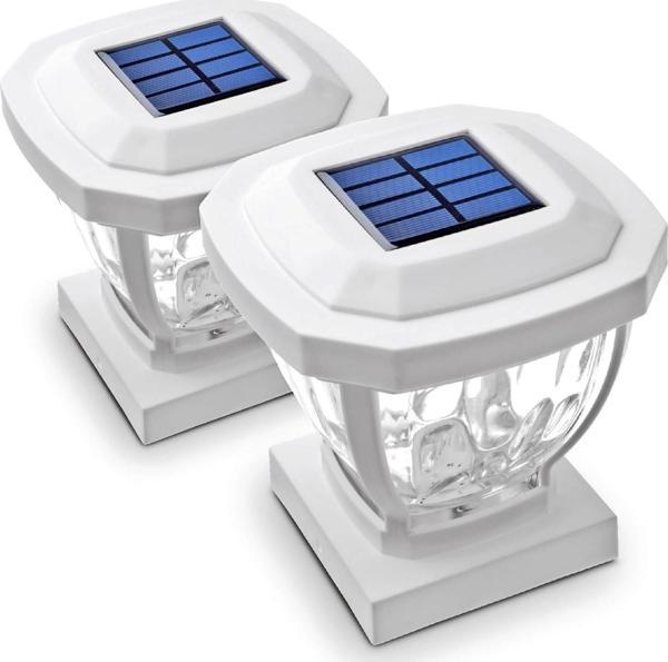 Home Zone Security Dış Mekan Solar Direk Başlığı Işıkları - Beyaz - Image 1