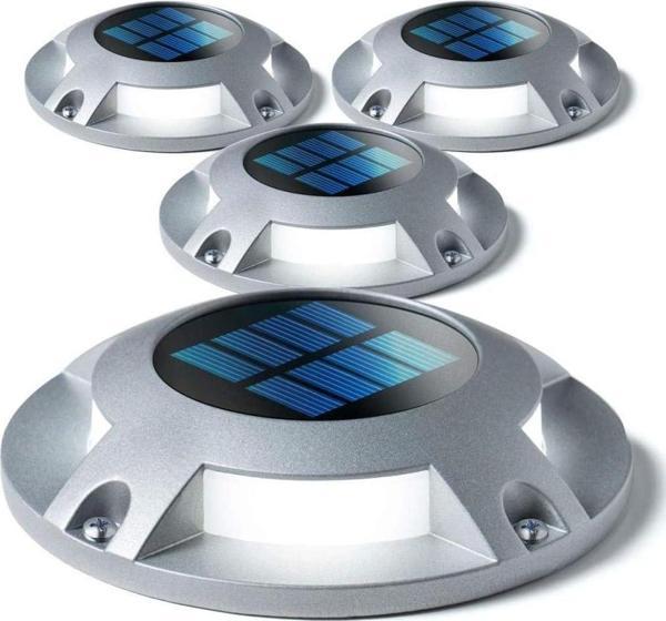 Home Zone Security Solar Güverte Işığı - Hava Koşullarına Dayanıklı - Gümüş - Image 1