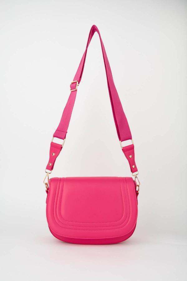 Kadın Bahar Fusya 5 Bölmeli Astarlı Kapaklı Çıt Çıt Kapama El Kol ve Omuz Çantası - Image 1