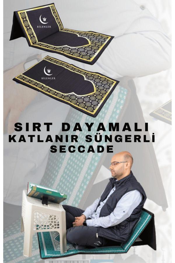 Sırt Dayamalı Seccade -Katlanabilir- Özel Çantalı YEŞİL - Image 1
