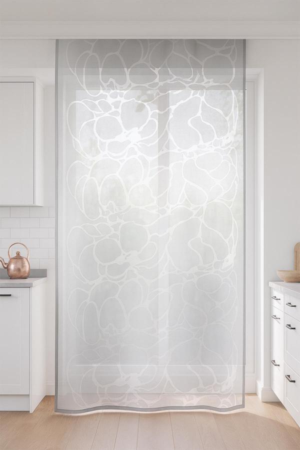 Makeba Tül  Perde Gri 140x250 - Image 1