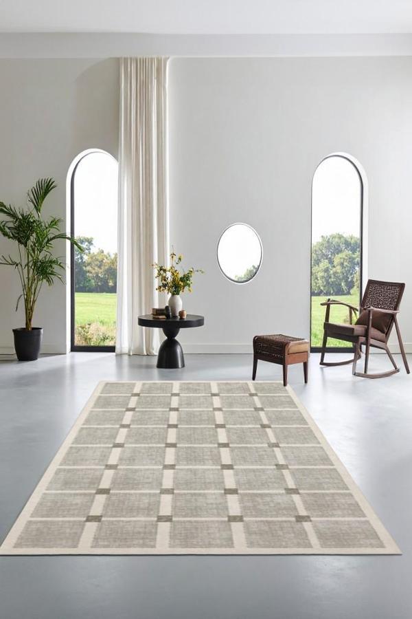 Zeminde Sessiz Şıklık Kaymaz Taban Yıkanabilir Modern Dekoratif Halı - Image 1