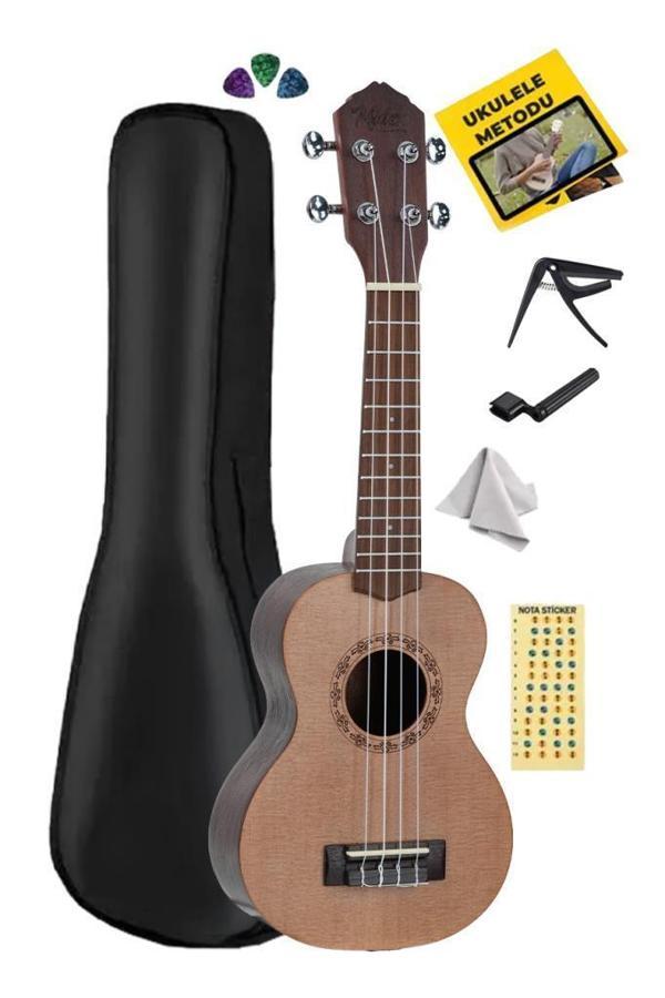 Midex SPA-231 Ladin Venge Ağacı Kaliteli Soprano Ukulele Seti - Image 1