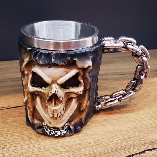 3D Tasarımlı Kurukafa Kupa Bardak - Image 1