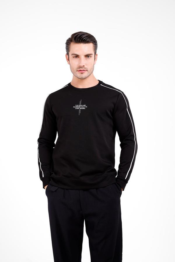 NİVAL Uzun Kollu Sweatshirt - Siyah - Image 1