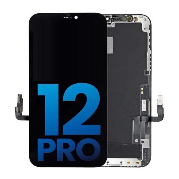 Apple Uyumlu iPhone 12 Pro Lcd Ekran Dokunmatik Siyah Gx (Ltps) - Image 1