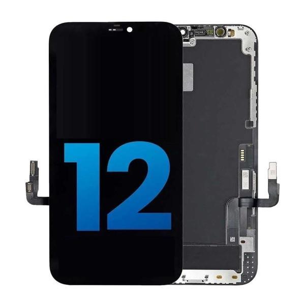 Apple Uyumlu iPhone 12 Lcd Ekran Dokunmatik Siyah OLED Gx (Ltps) - Image 1