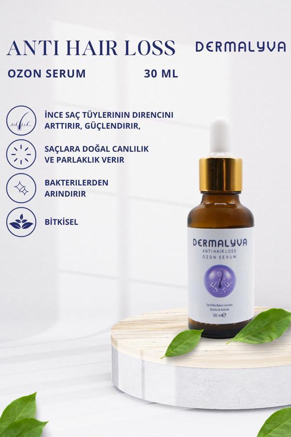 Dermalyva Ozonlu Saç Serumu – Saç Ekimi Sonrası Onarıcı Bakım, Bitkisel & Yüksek Ozon Içerikli 30Ml - Image 1