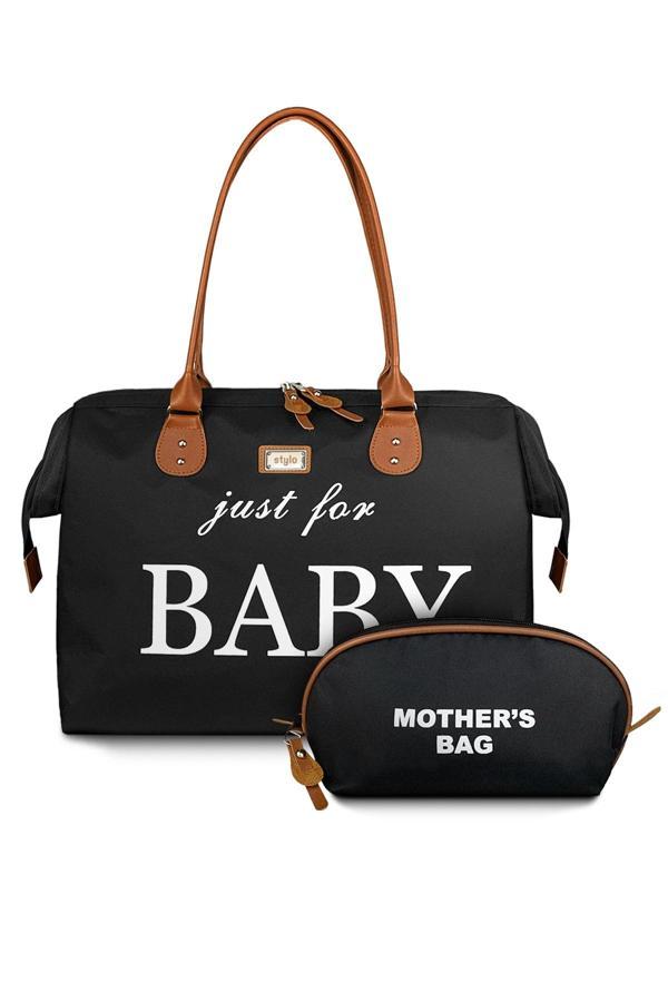 Stylo Just For Baby Anne Bebek Bakım Ve Kadın Çantası - Siyah - Image 1