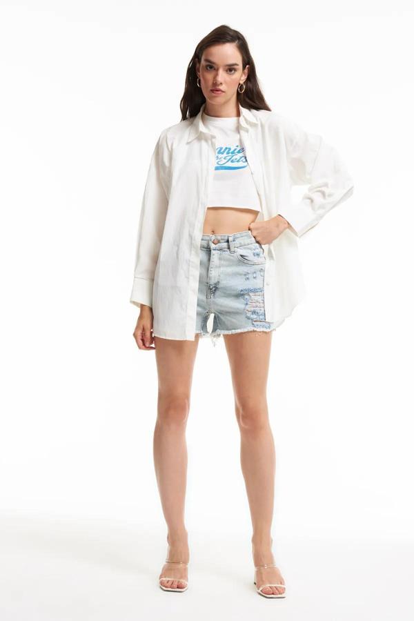 Quzu Oversize Kadın Gömlek - Image 1