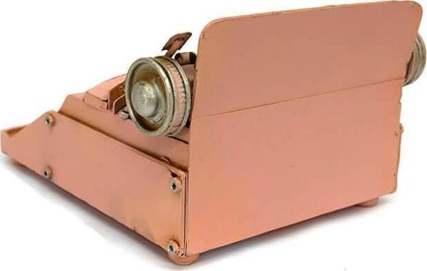 Dekoratif Metal Daktilo Biblo Masaüstü Hediyelik - Image 1