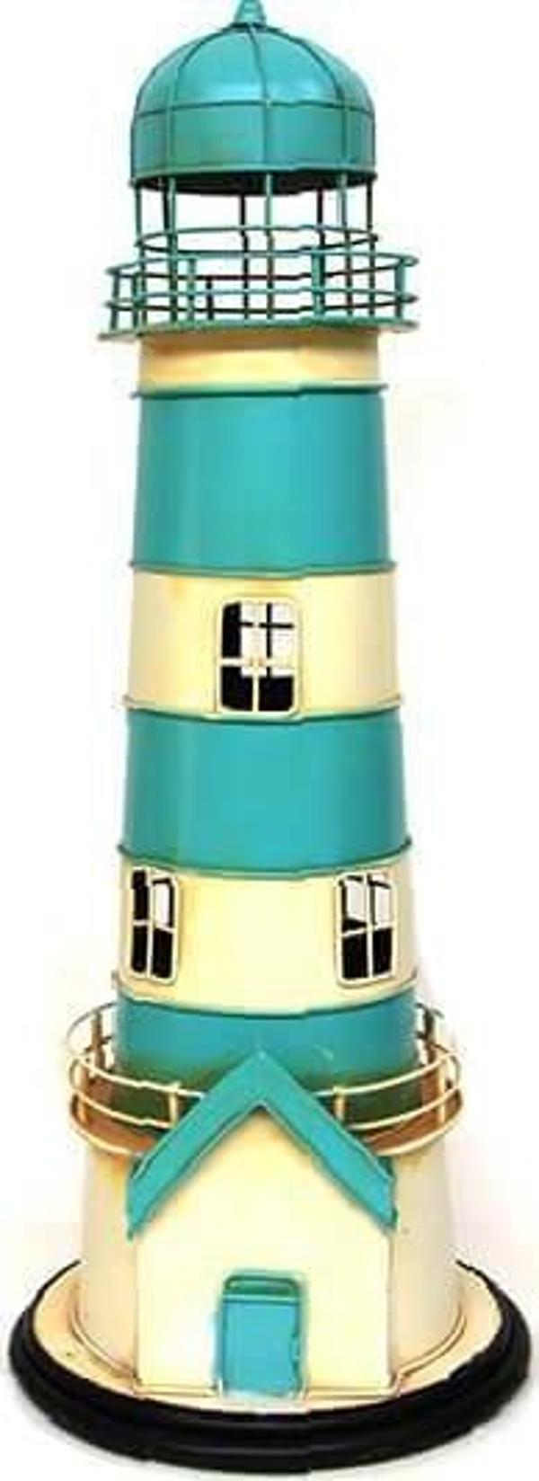 Dekoratif Metal Deniz Feneri Kumbara Vintage Biblo Hediyelik - Image 1