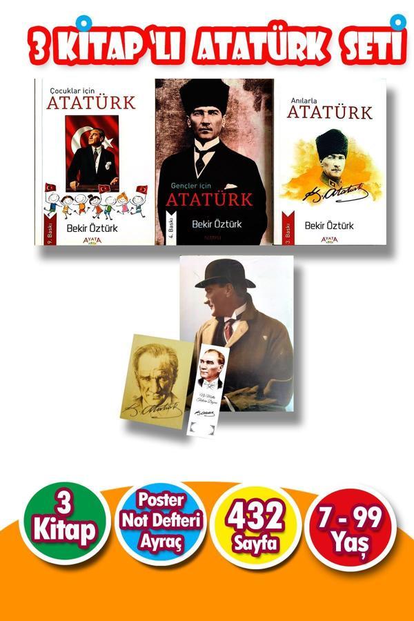 3 Kitaptan Oluşan Muhteşem Atatürk Seti (3 Kitap,Poster,Not Defteri,Ayraç) - Harika Kitap - Image 1