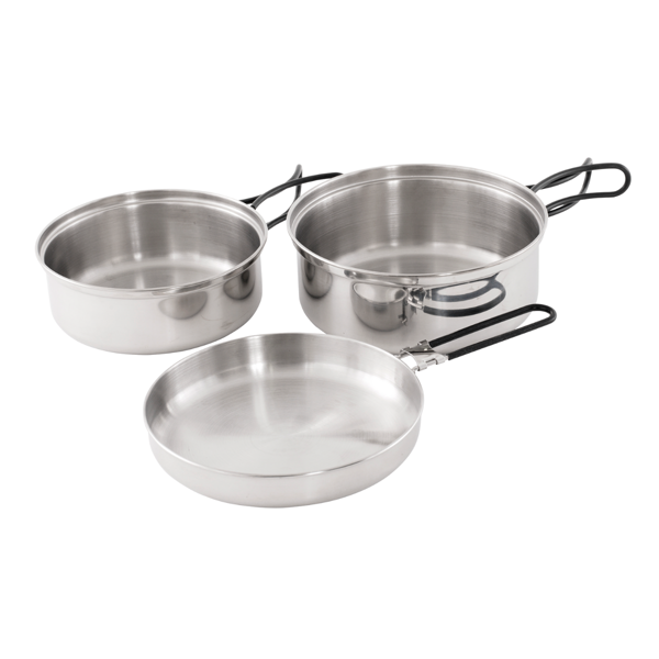 Easy Camp Tour Cook Set 3 Parça Paslanmaz Çelik Yemek Seti - Image 1