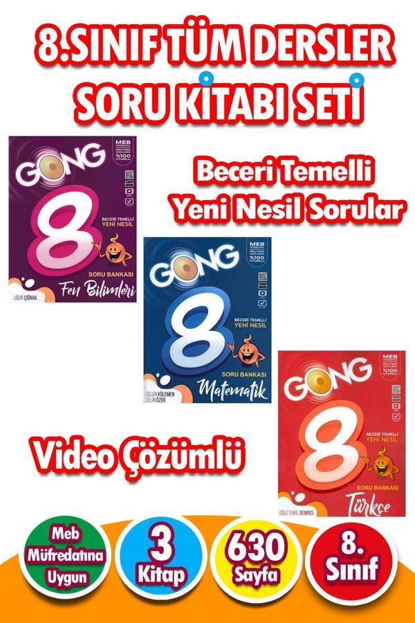 Lgs Hazırlık 8.Sınıf Matematik-Türkçe-Fen Bilgisi Soru Bankası Seti - Harika Kitap - Image 1