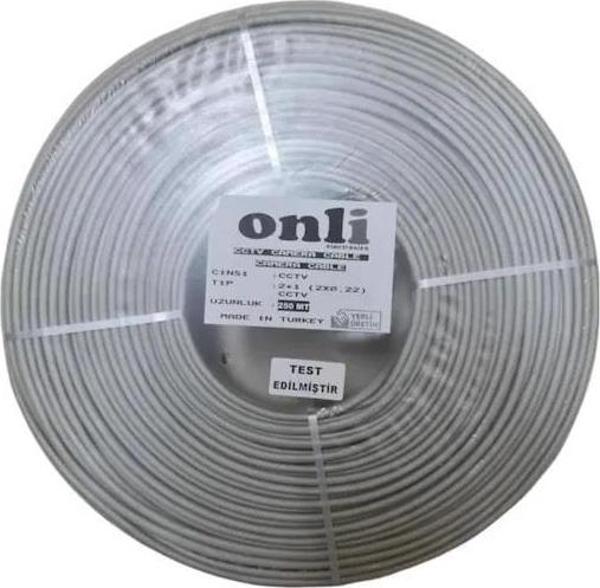 Onli Cctv 2+1 2x0,22 mm Kamera Kablosu 250 m - Image 1