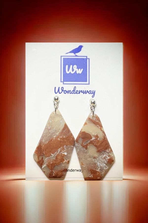 Wonderway Özel Tasarım El Yapımı Polimer Kil Küpe Çok Renkli - Image 1