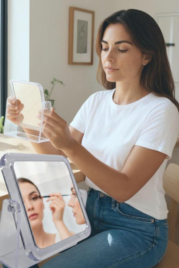 Wonderway Çift Taraflı Makyaj Aynası Beyaz - Image 1