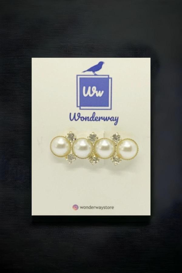 Wonderway Inci Detaylı Toka Beyaz - Image 1