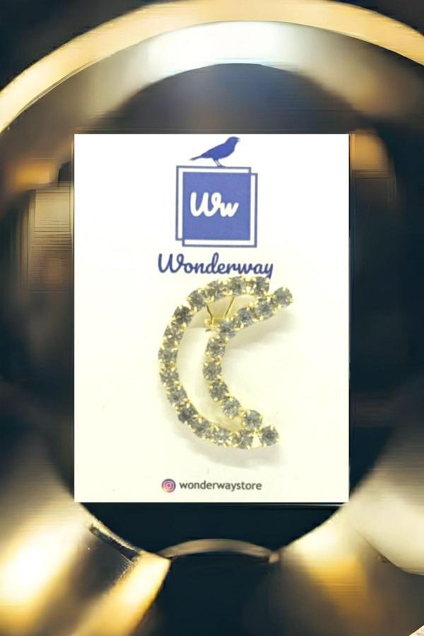 Wonderway Parlak Taş Detaylı Toka Beyaz - Image 1