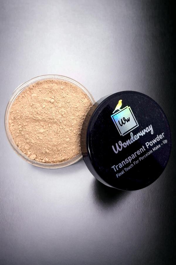 Wonderway Porselen Pudra- Transparan Mineral Pudra - Sünger Ve Dudak Kalemi Hediyesi Ile Transparan - Image 1