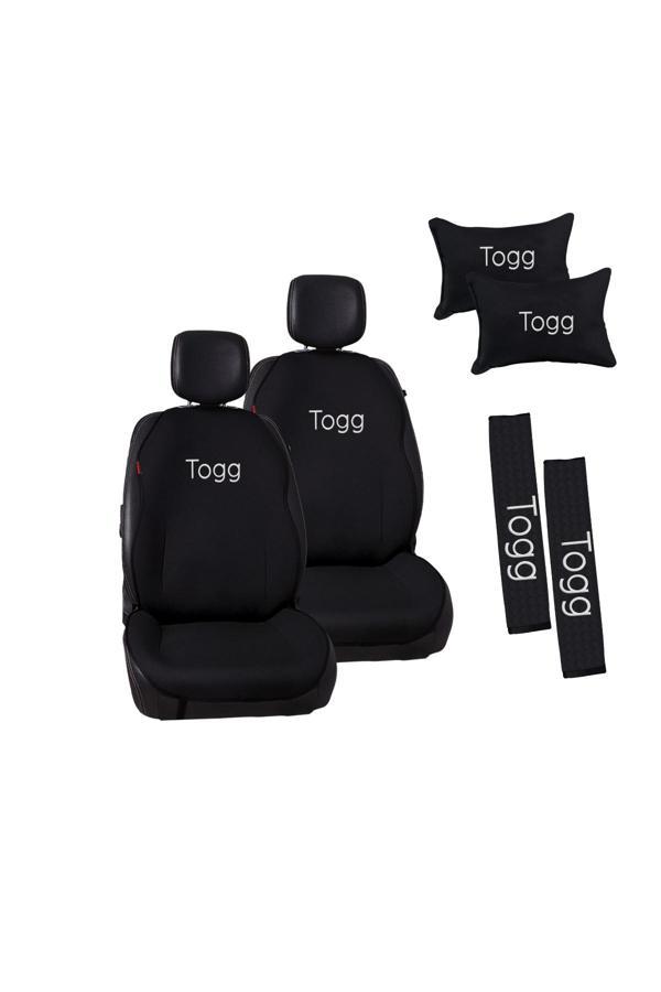 Togg Nakışlı Jakar Dokuma Oto Minder ve Konfor Seti - Image 1