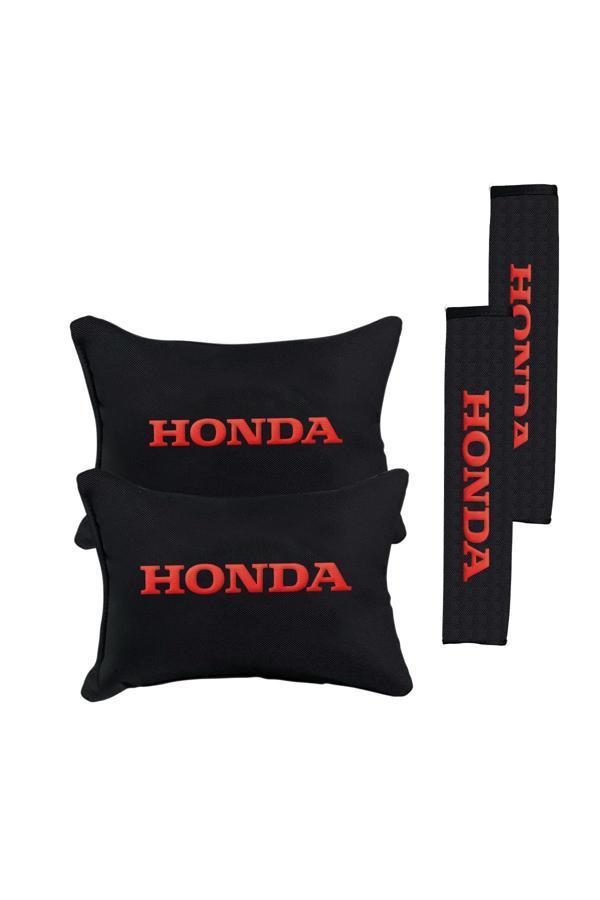 Kırmızı Honda Nakışlı Oto Yastık Seti - Image 1