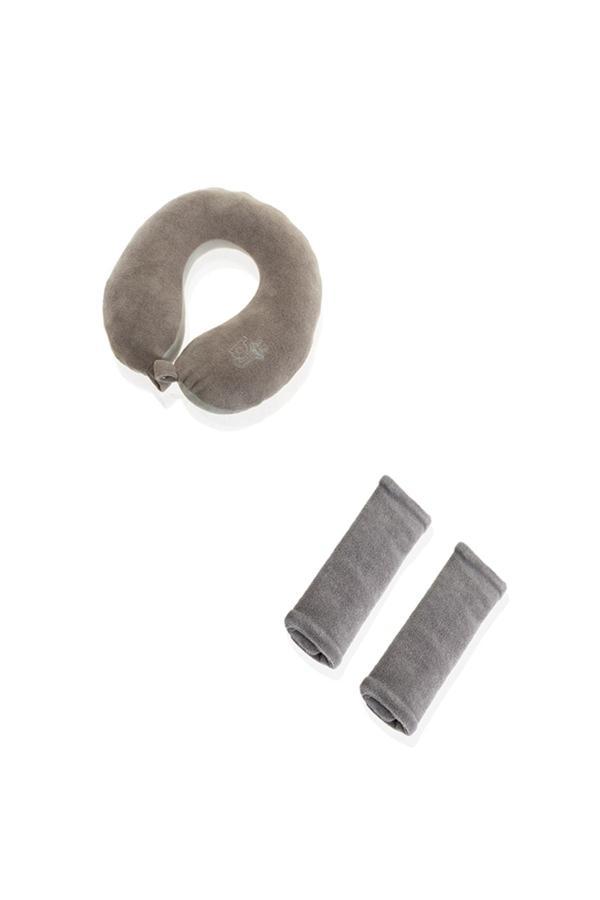 Babyjem Bebek Boyun Koruyucu Emniyet Kemeri + Yastık Oto Güvenlik Seti Gri - Image 1