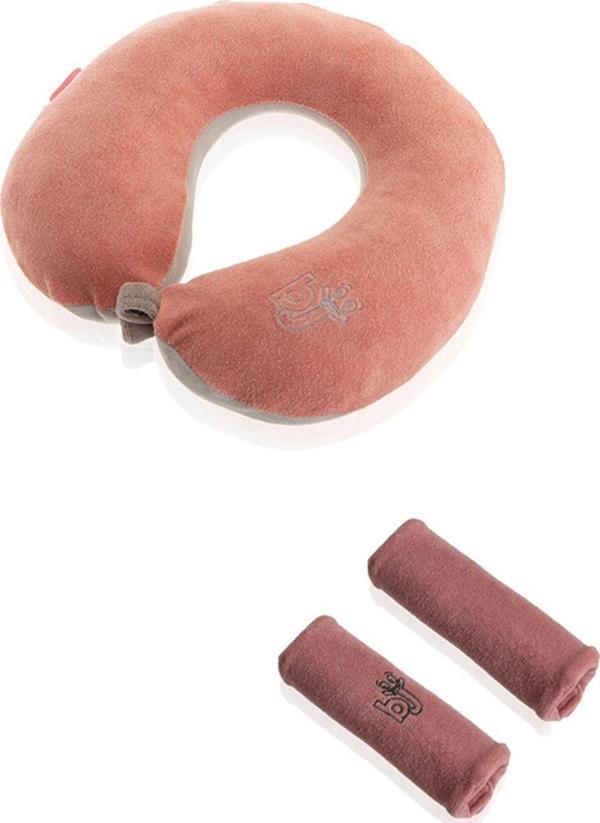 Babyjem Bebek Boyun Koruyucu Emniyet Kemeri + Yastık Oto Güvenlik Seti Pembe - Image 1